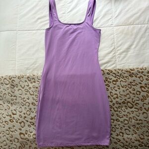 Purple Sleeveless Bodycon Dress